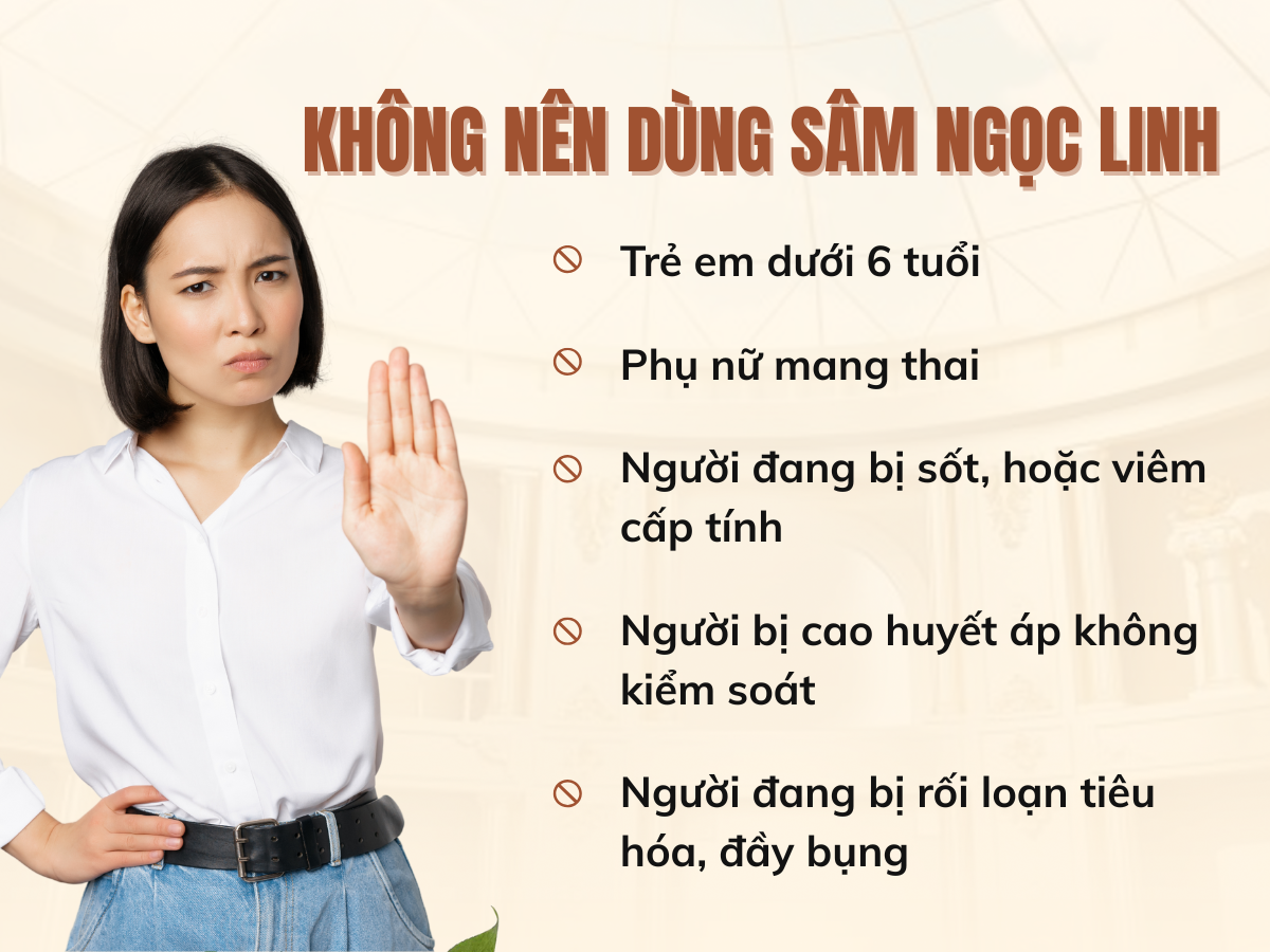 Những người không nên dùng sâm Ngọc Linh
